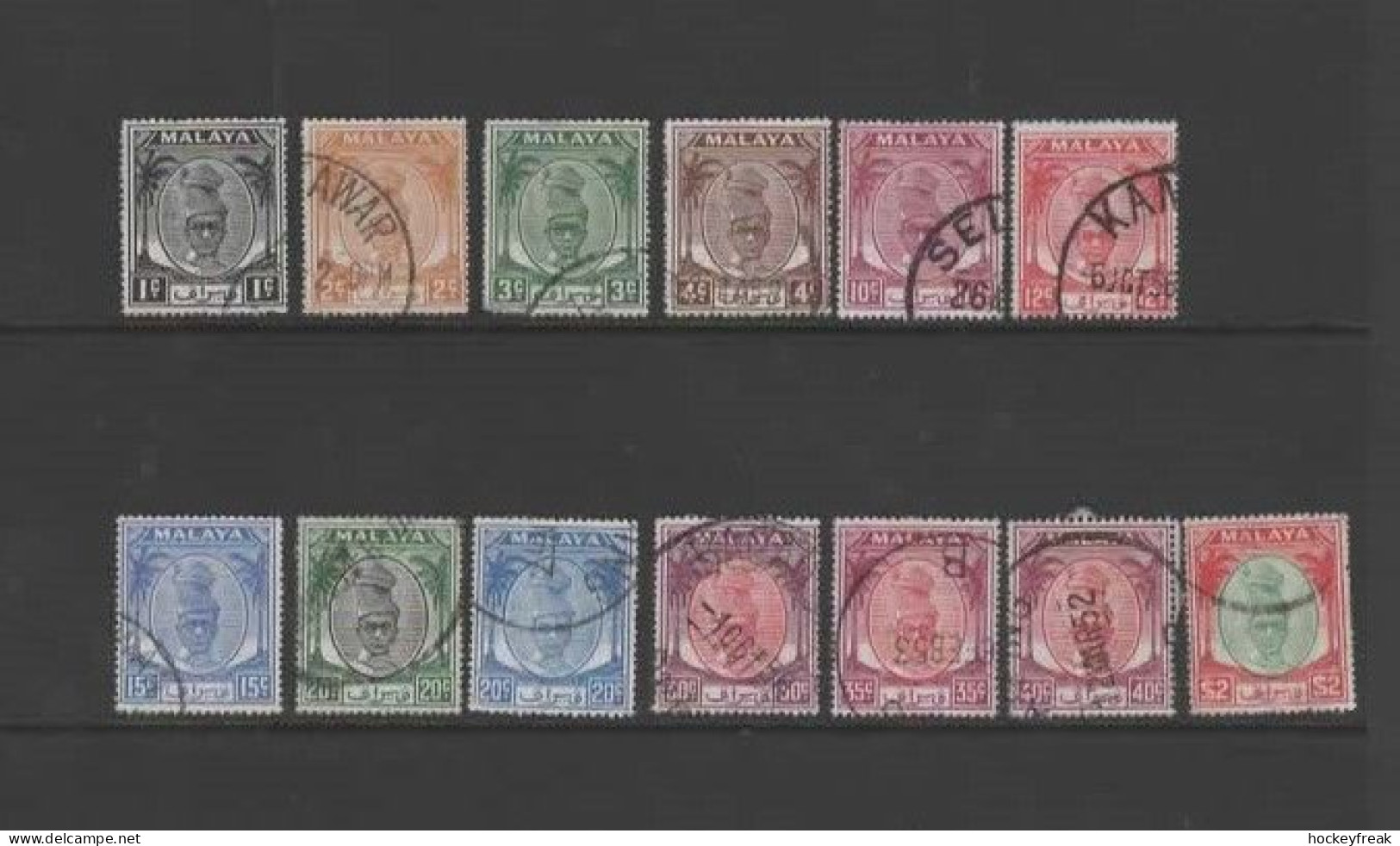 Perak 1950-1956 - Selection Of FU/VFU Values From Set SG128-131,136-140, 142-144 & 147 Cat £18.80 SG2023 - Perak
