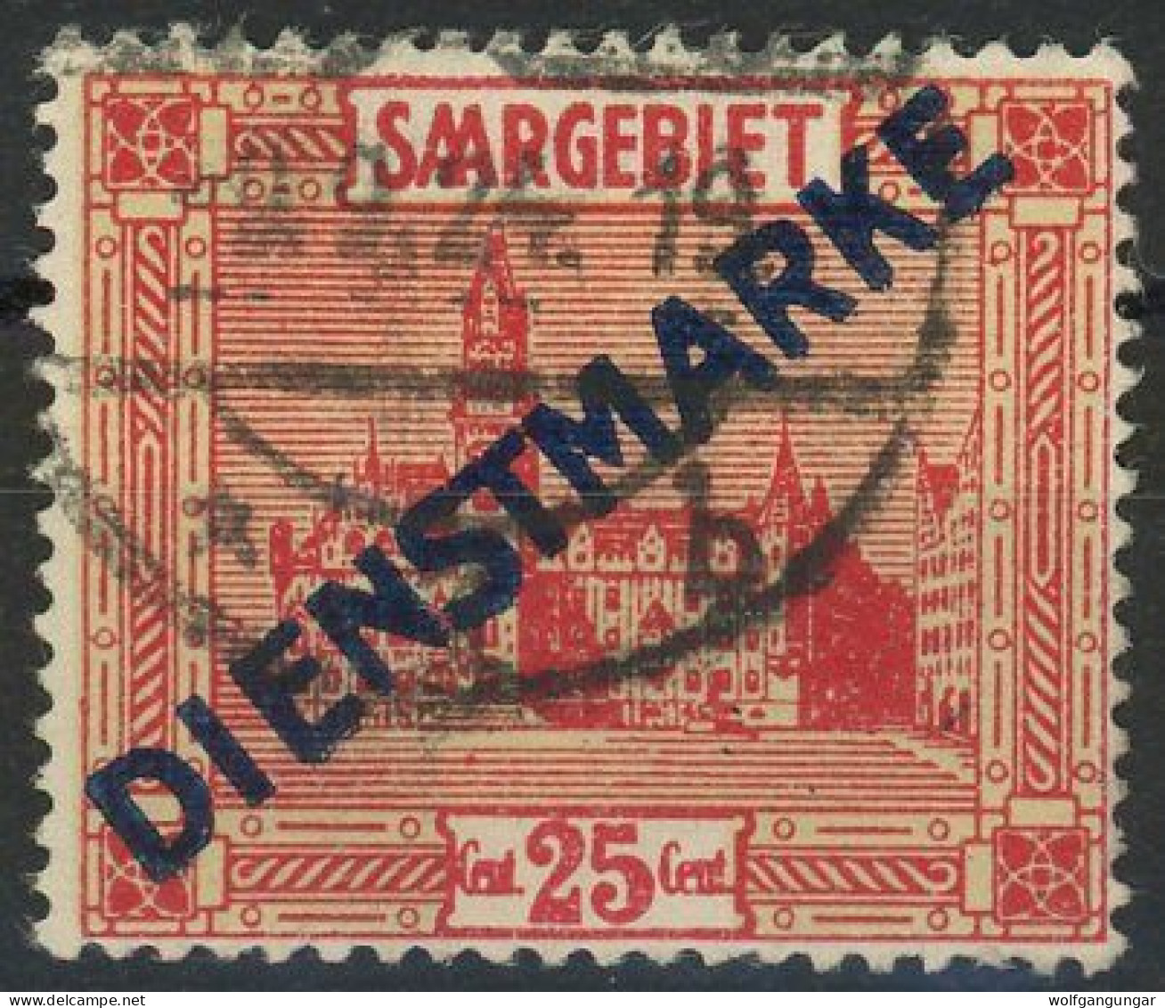 SAAR DIENSTMARKEN 1922 Michel Nummer 6I Gestempelt - Dienstmarken