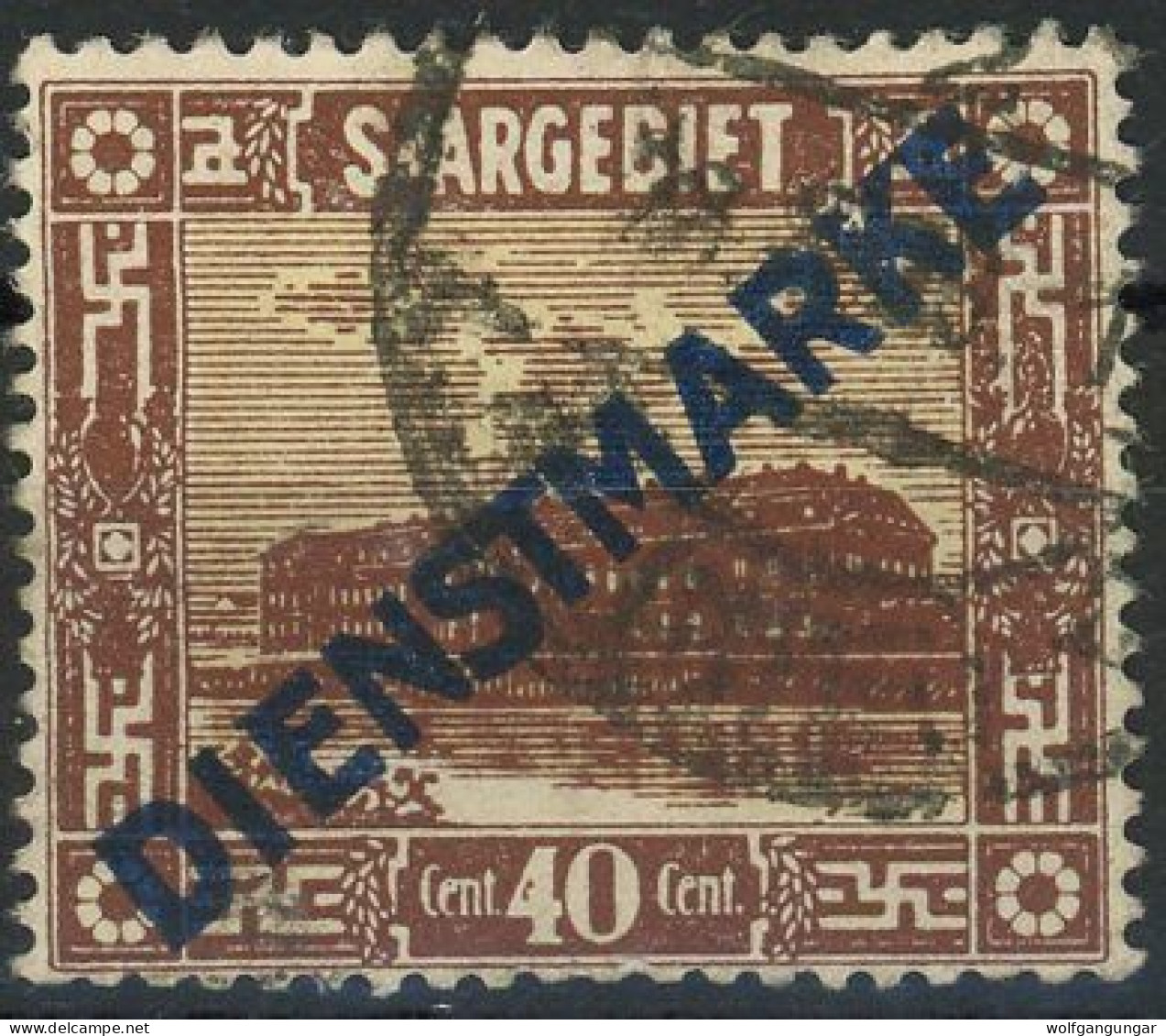 SAAR DIENSTMARKEN 1922 Michel Nummer 8I Gestempelt - Dienstmarken