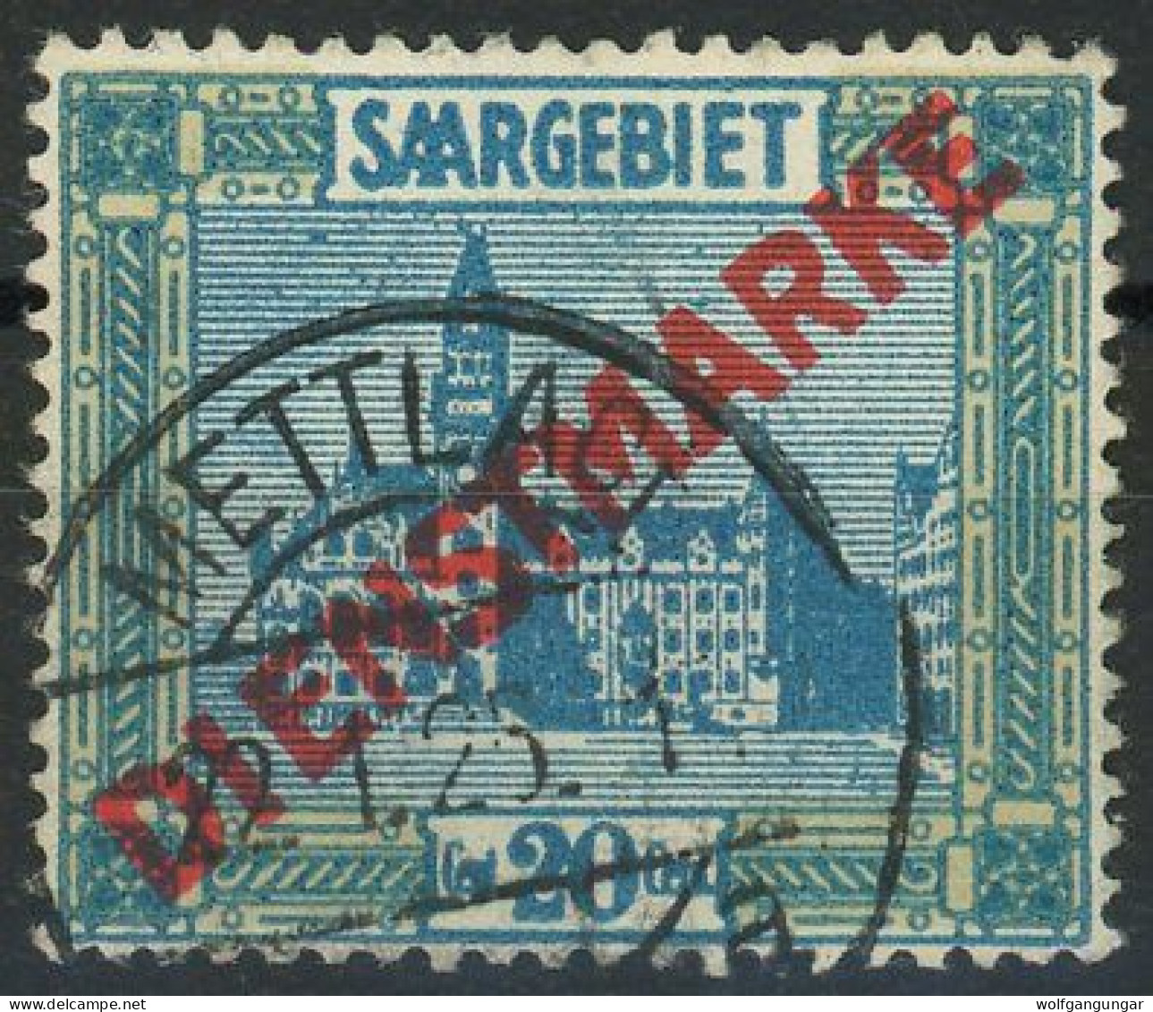 SAAR DIENSTMARKEN 1923 Michel Nummer 13I Gestempelt - Dienstzegels