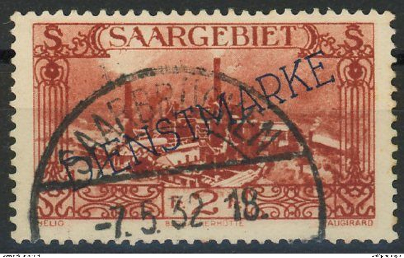 SAAR DIENSTMARKEN 1929/1934 Michel Nummer 32 Gestempelt - Dienstzegels