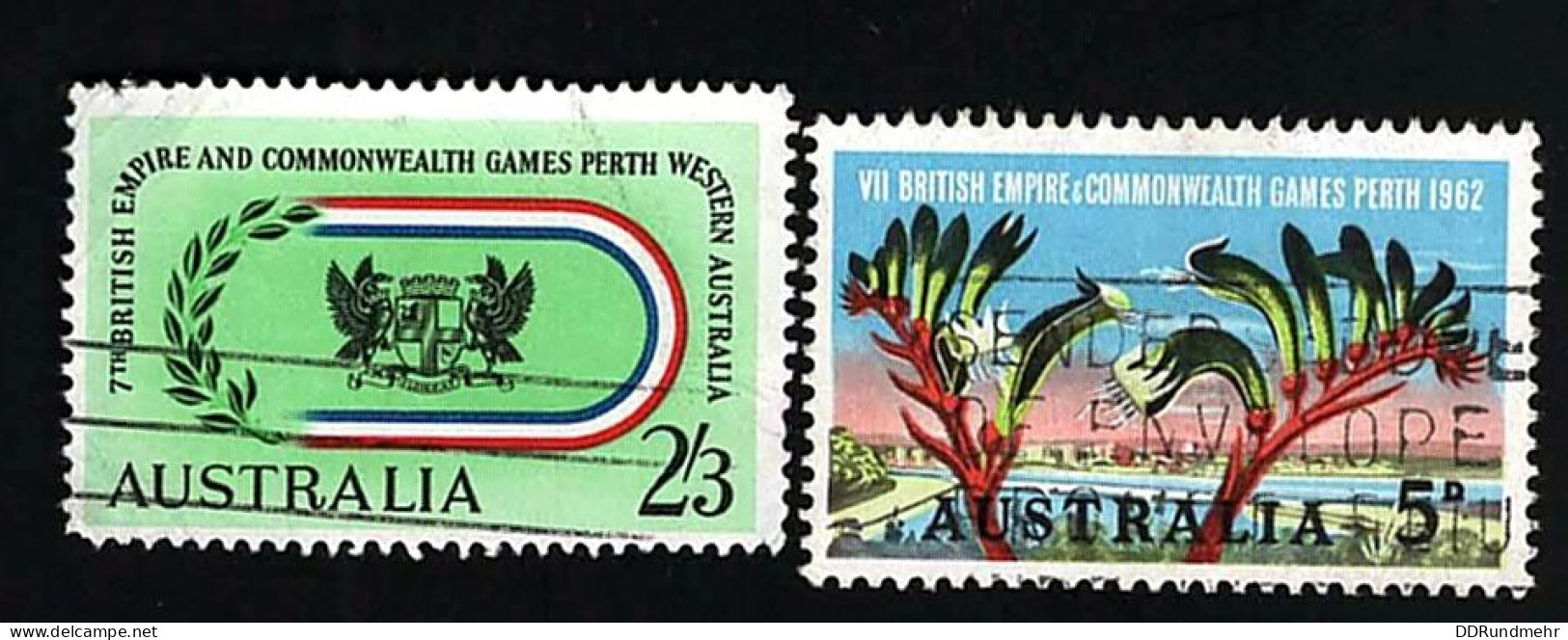 1962 Commonwealth Games  Michel AU 321 - 322 Stamp Number AU 349 - 350 Yvert Et Tellier AU 282 - 283 Used - Usados