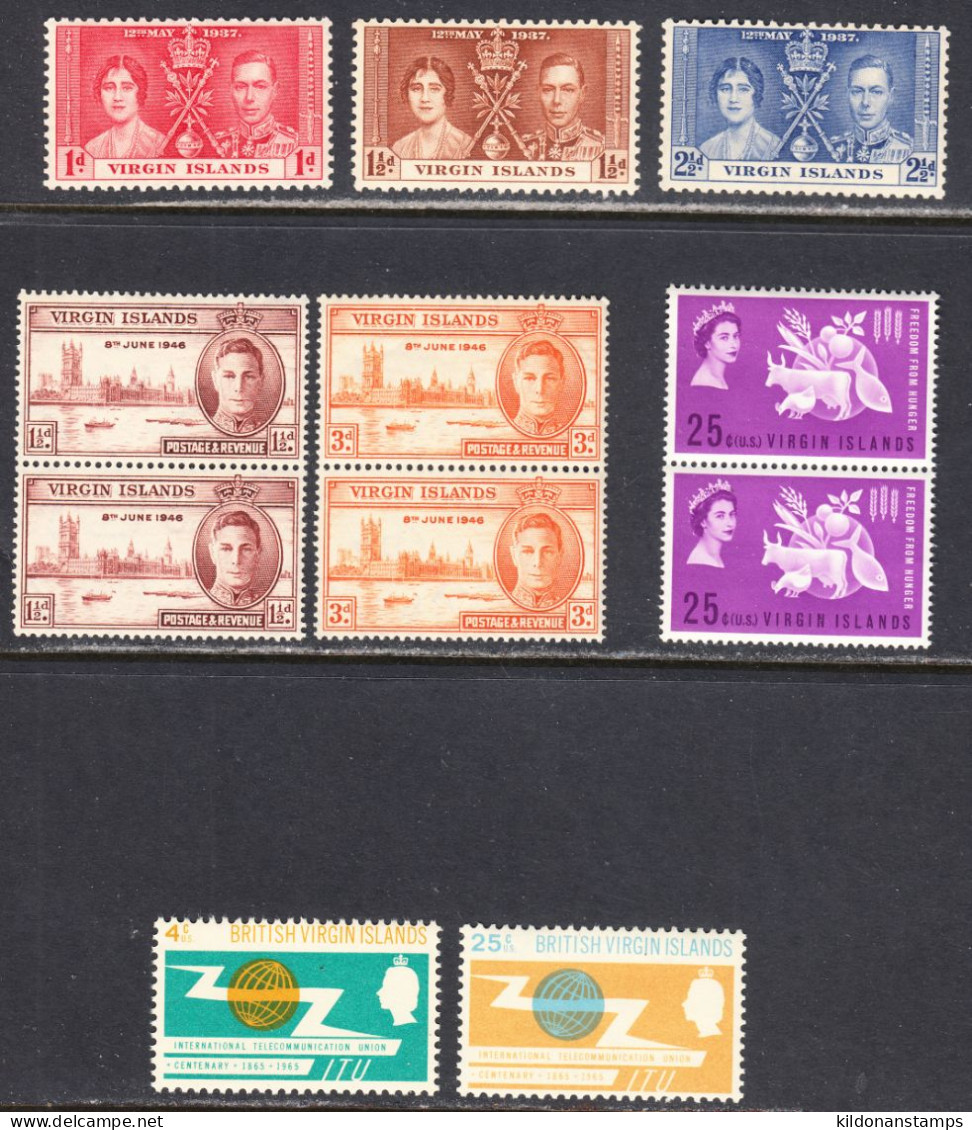 British Virgin Islands 1937,46,63,65, Mint No Hinge,Sc# 73-75,SG, - Iles Vièrges Britanniques