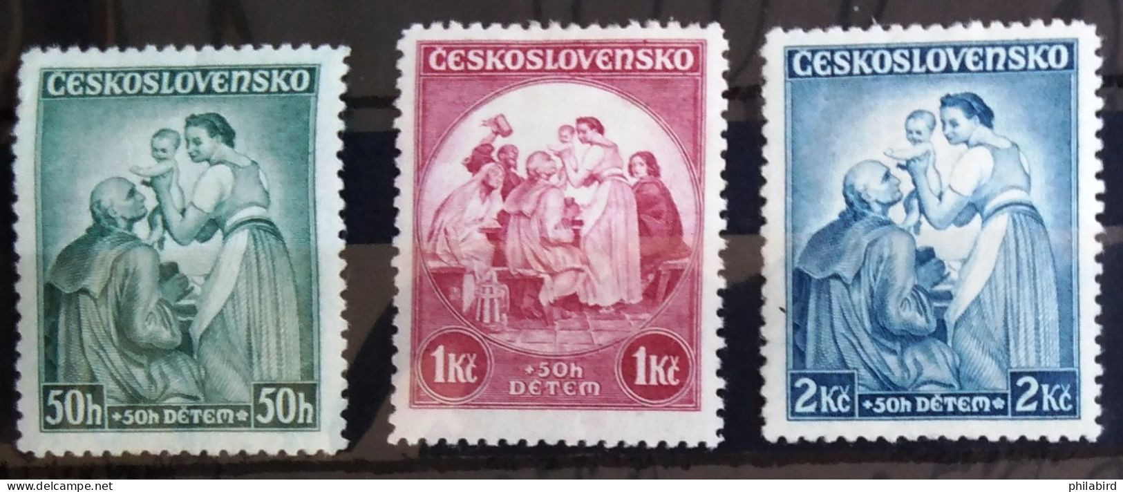 TCHECOSLOVAQUIE                          N° 303/305                              NEUF* - Unused Stamps