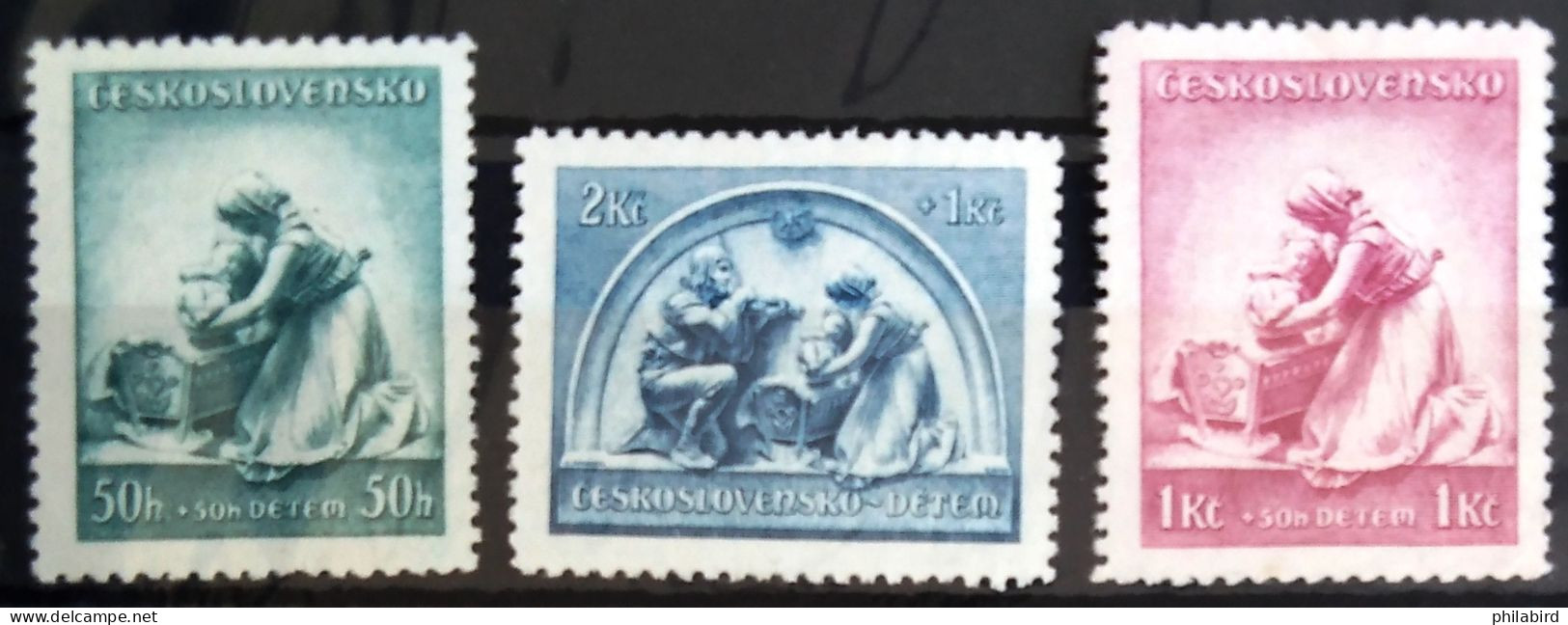 TCHECOSLOVAQUIE                          N° 321/323                              NEUF**        Emis Sans Gomme - Unused Stamps