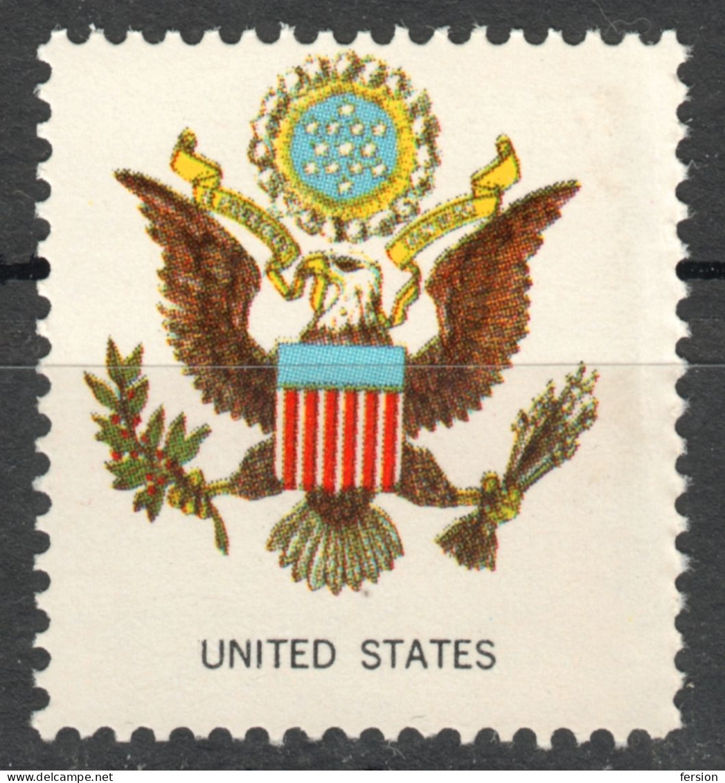 USA America / Eagle / COAT OF ARMS 1965 USA H E Harris Philately Boston USA LABEL CINDERELLA VIGNETTE - Unclassified