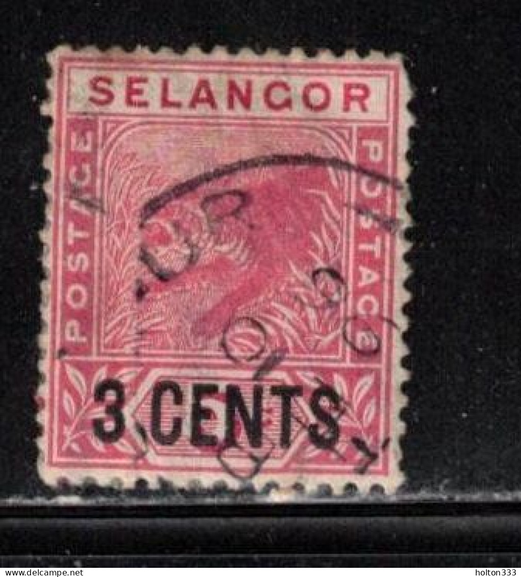 SELANGOR Scott # 28 Used - With Surcharge - Selangor