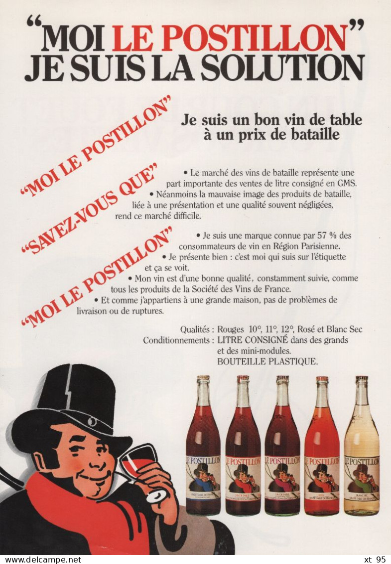 Le Postillon - Lot De 5 Etiquettes Neuves + Dossier Et Reponse Commerciale De La Societe Des Vins De France - Otros & Sin Clasificación