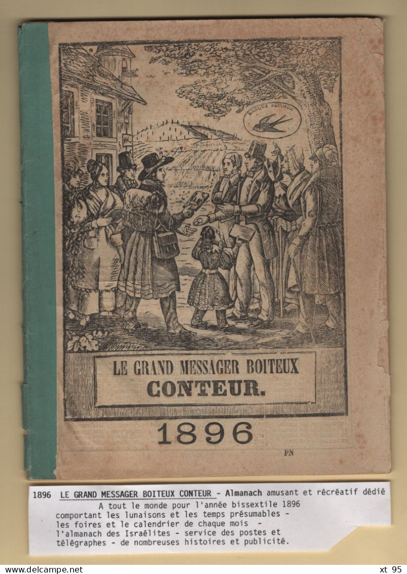 Le Grand Messager Boiteux - 1896 - Rare Almanach - Voir Detail - Grossformat : ...-1900