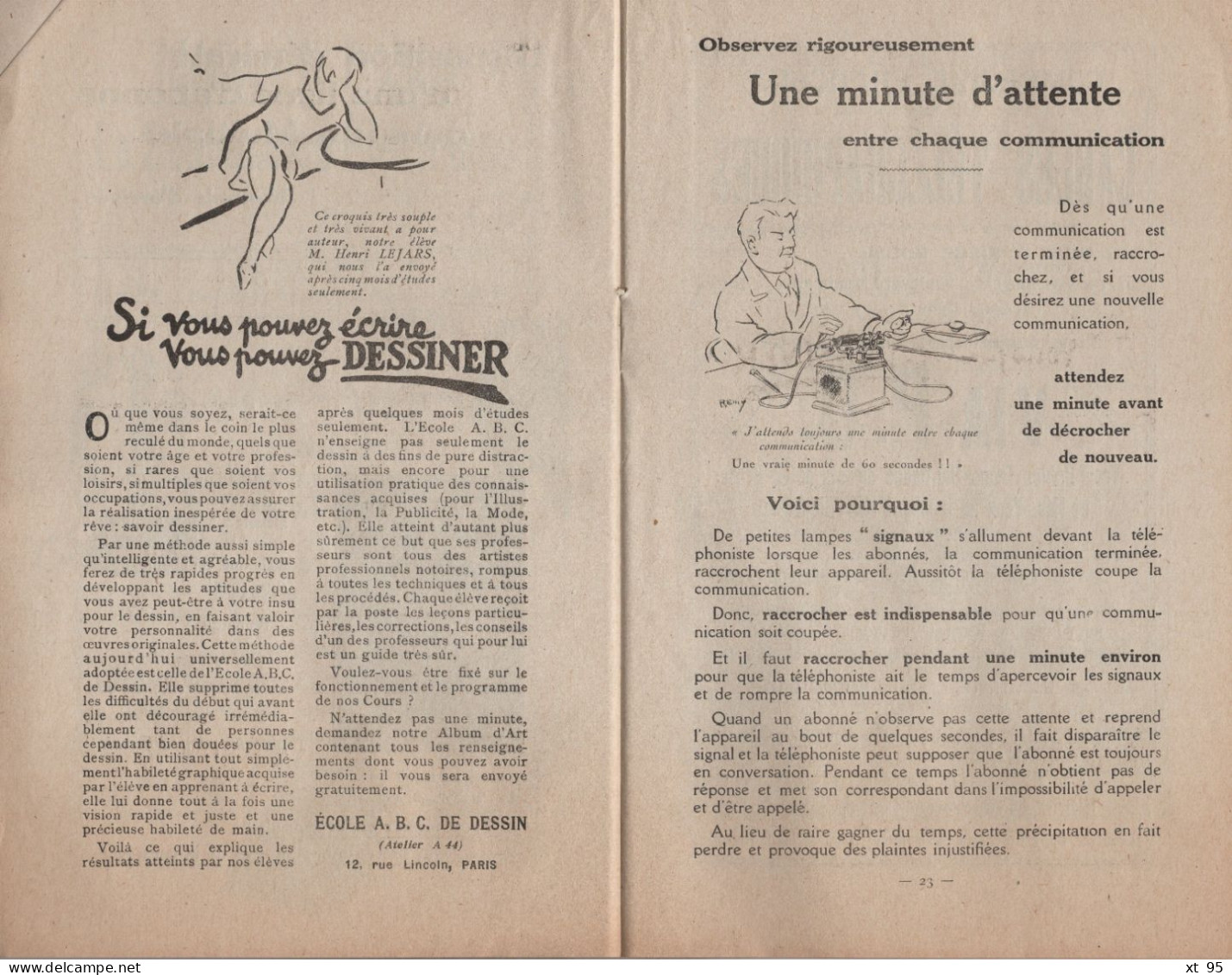 Comment Il Faut Se Servir Du Telephone A Paris - 1927 - 48 Pages - Andere & Zonder Classificatie