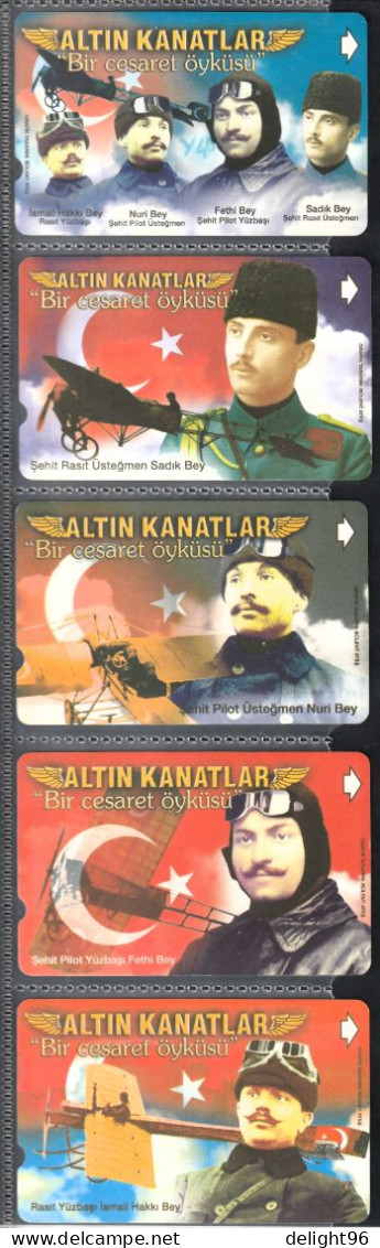 2001 Turkey Golden Wings: Turkish Aviation Pioneers Complete Set - Aerei