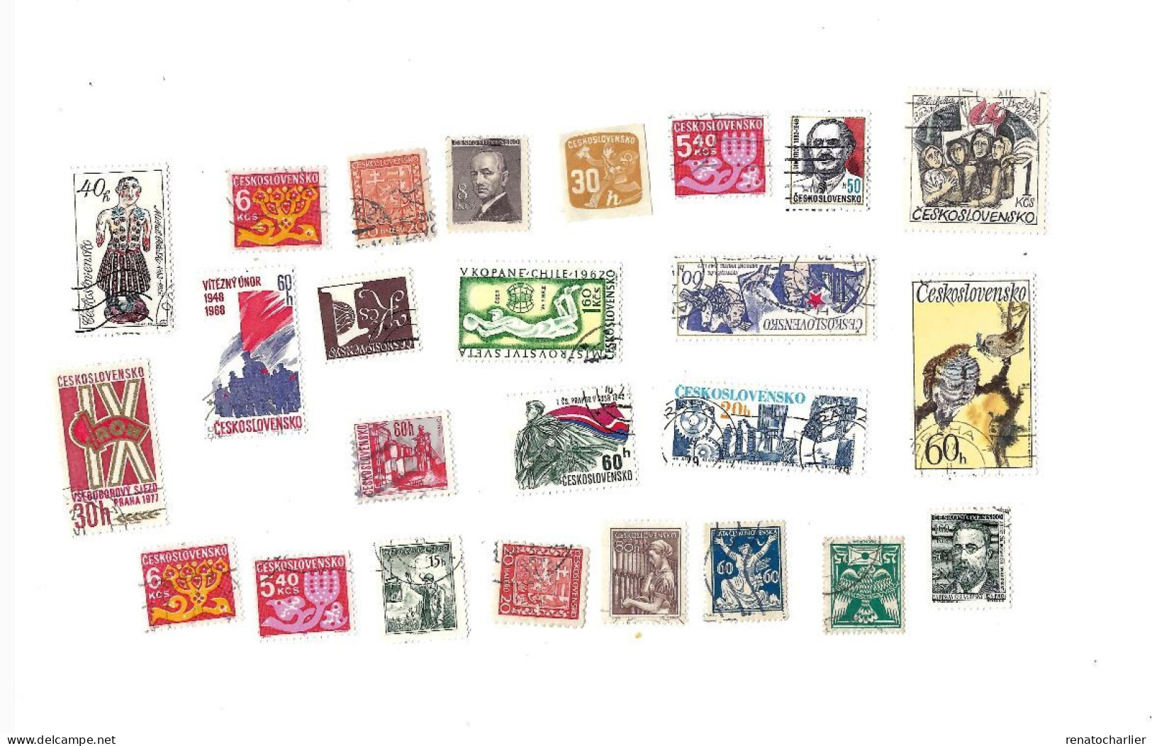 Collection De 90 Timbres Oblitérés. - Collections, Lots & Series