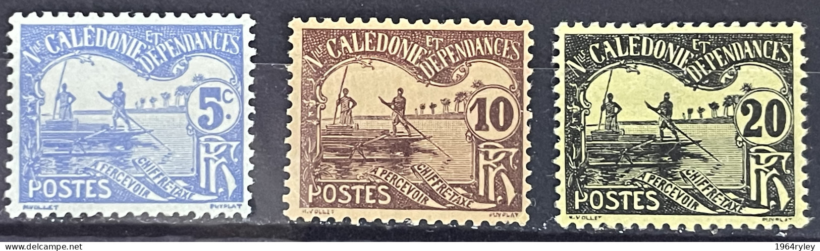 NEW CALEDONIA - MH* - 1906 -  # TAX 16/18 - Portomarken