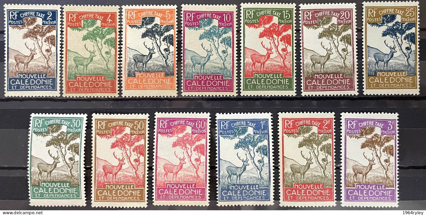 NEW CALEDONIA - MH* - 1928 -  # TAX 26/38 - Portomarken