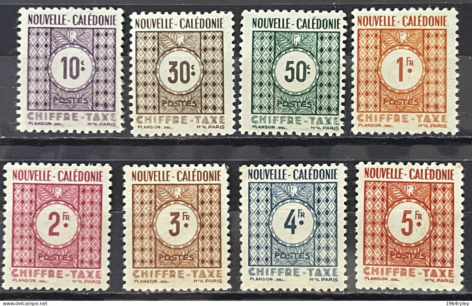 NEW CALEDONIA - MH* - 1948 -  # TAX 39/46 - Portomarken