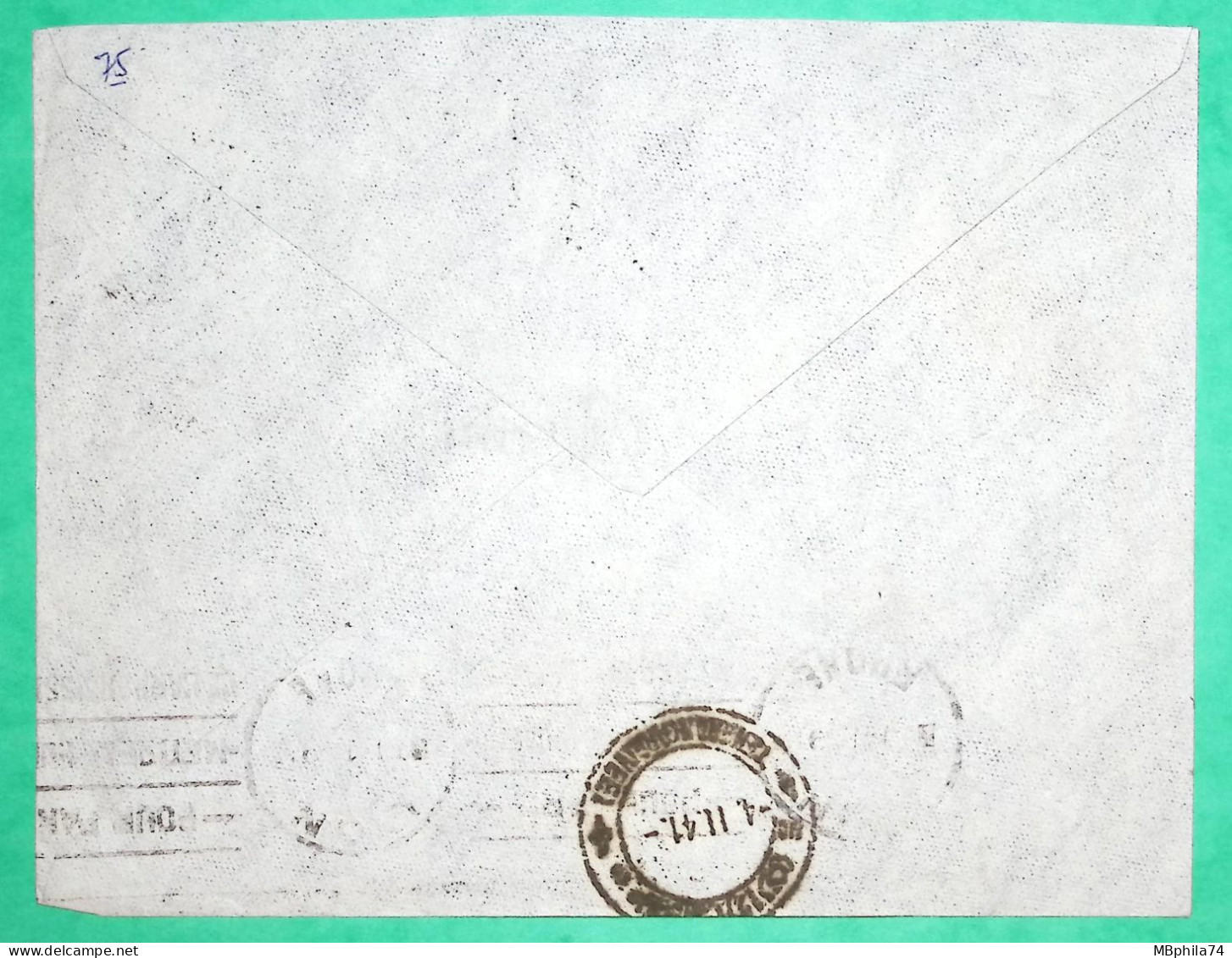 N°288 + 376 + 414A X3 MIXTE PAIX CERES MERCURE LETTRE PAR AVION LYON POUR TEHERAN IRAN 1941 LETTRE COVER FRANCE - 1938-42 Mercurio