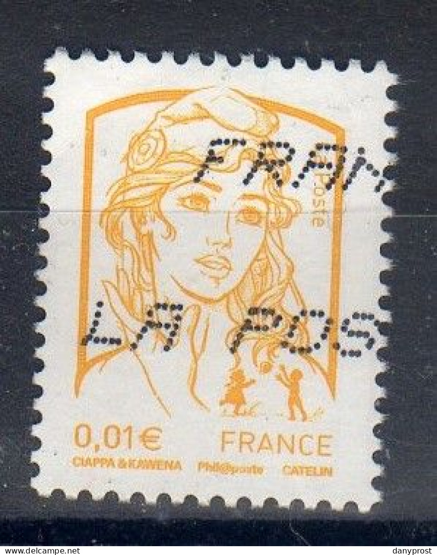 FRANCE 2013 - N° 4763 - CIAPPA 1v Complémentaire 0.01 € Jaune - Oblitéré Bel Aspect - 2013-2018 Marianne Of Ciappa-Kawena