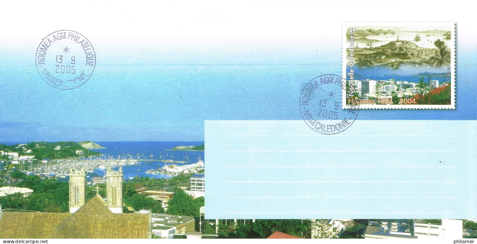 Nouvelle Caledonie Caledonia Pap Pret A Poster Entier Postal Stationery Public Noumea Cathedrale Marina Cad Ag Phil 05 - Prêt-à-poster