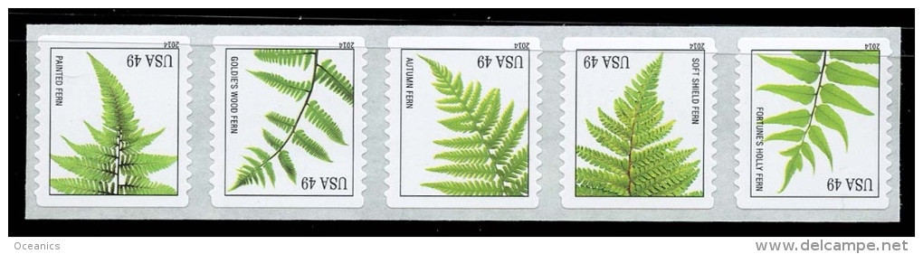 Etats-Unis / United States (Scott No.4852a - Fougères / Ferns) [**] Bande / Strip (Forever) - Unused Stamps