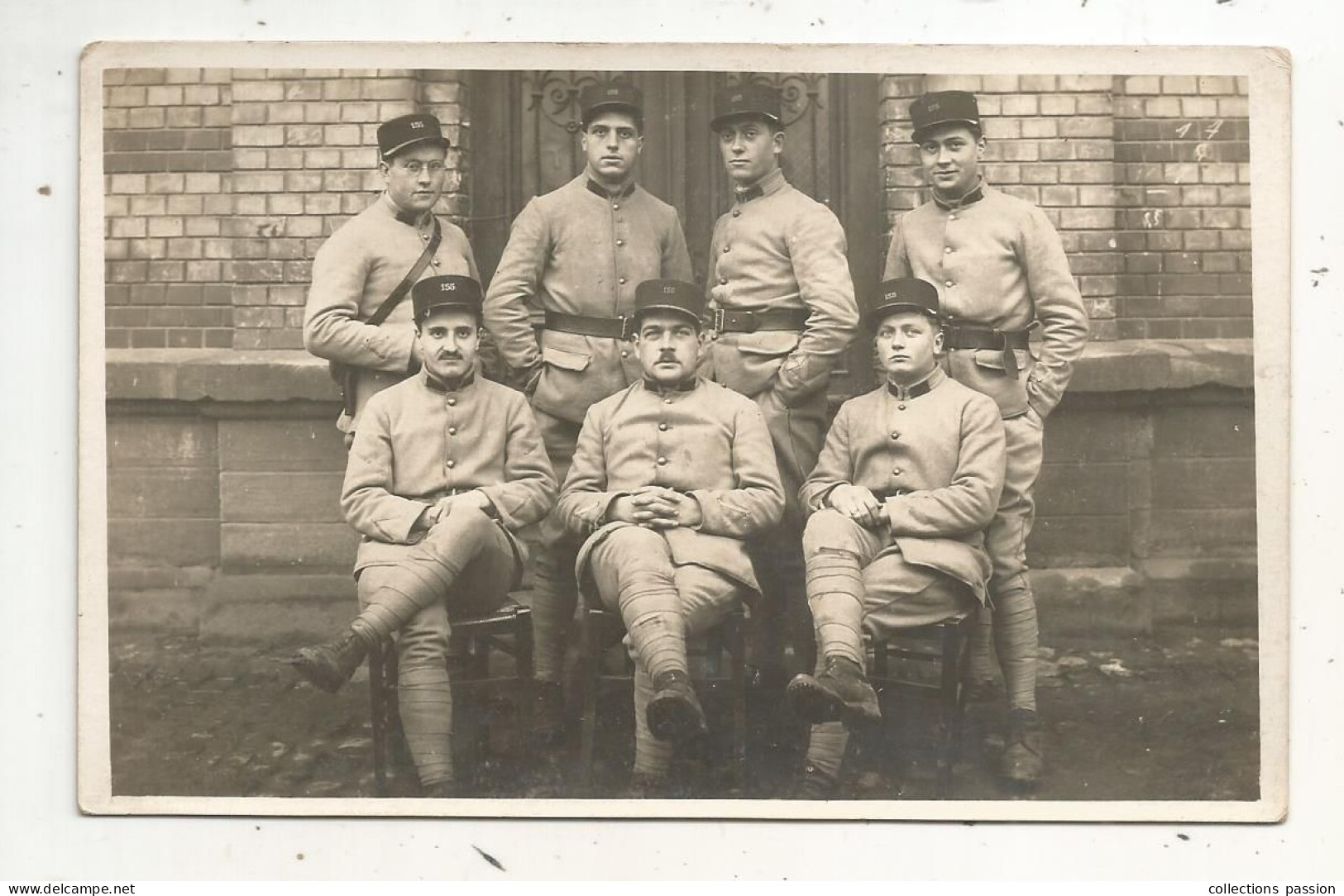 Cp, Carte Photo, Militaria, Militaires Du 155 éme, Vierge - Personen