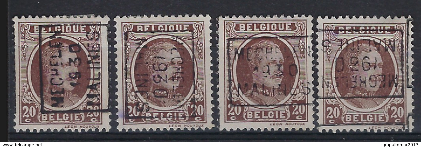 Houyoux Nr. 196 Voorafgestempeld Nr. 5510   A + B + C + D   MECHELEN  1930   MALINES ,  staat Zie Scan ! LOT 226 - Roulettes 1930-..