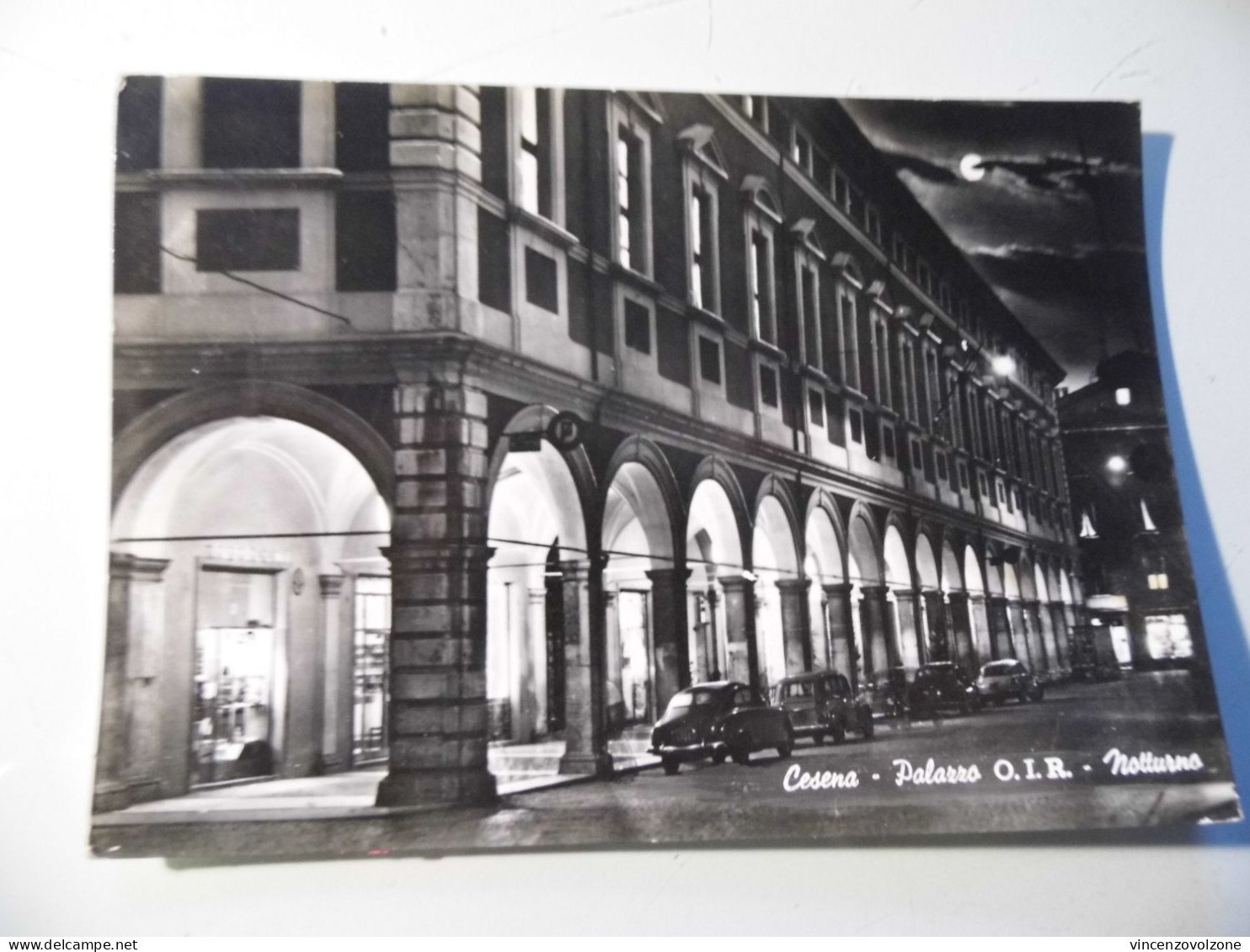 Cartolina Viaggiata "CESENA Palazzo O.I.R. Notturno" 1962 - Cesena