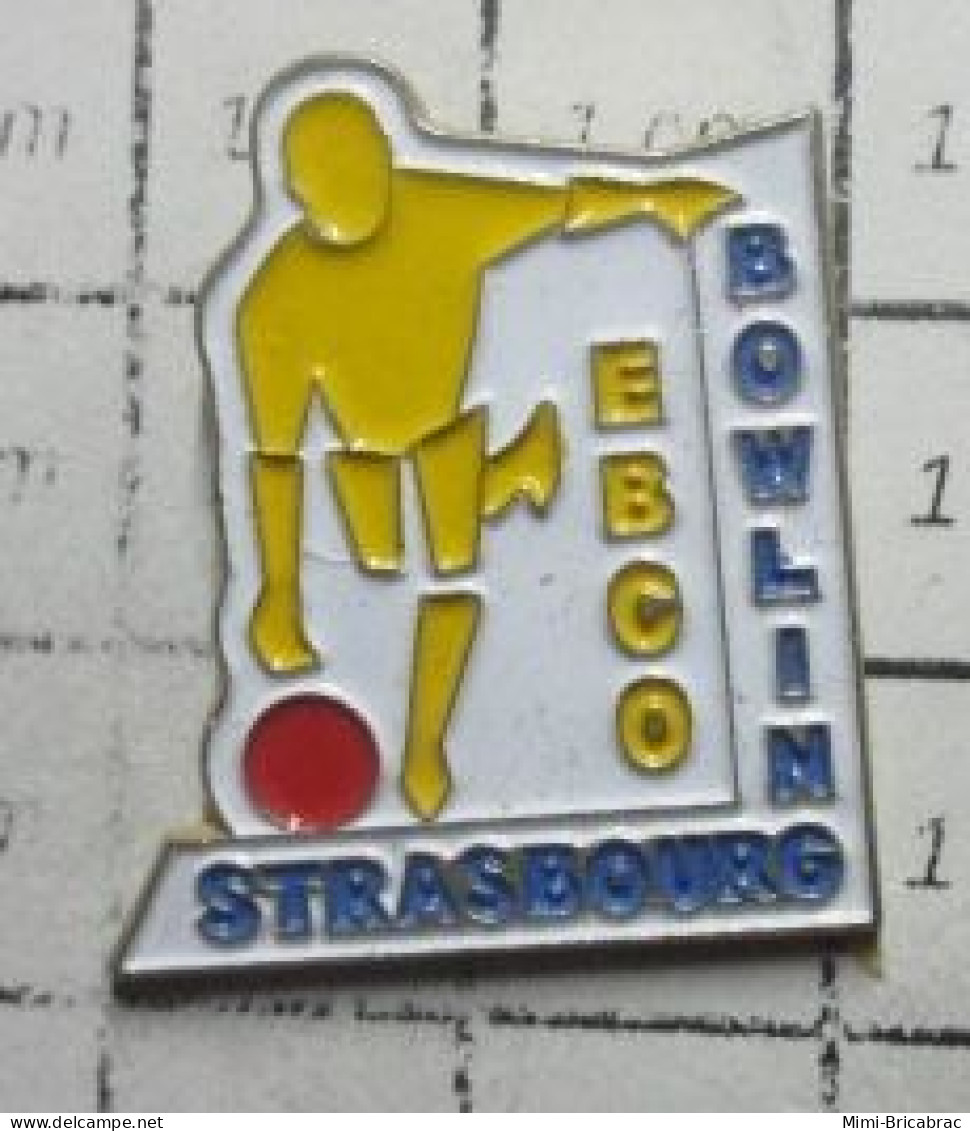 918B Pin's Pins / Beau Et Rare / SPORTS / BOWLING STRASBOURG ECBO - Bowling