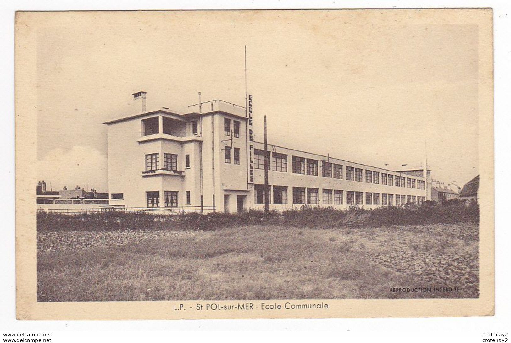 59 SAINT POL SUR MER Ecole Communale En 1945 Ecole De Filles - Saint Pol Sur Mer