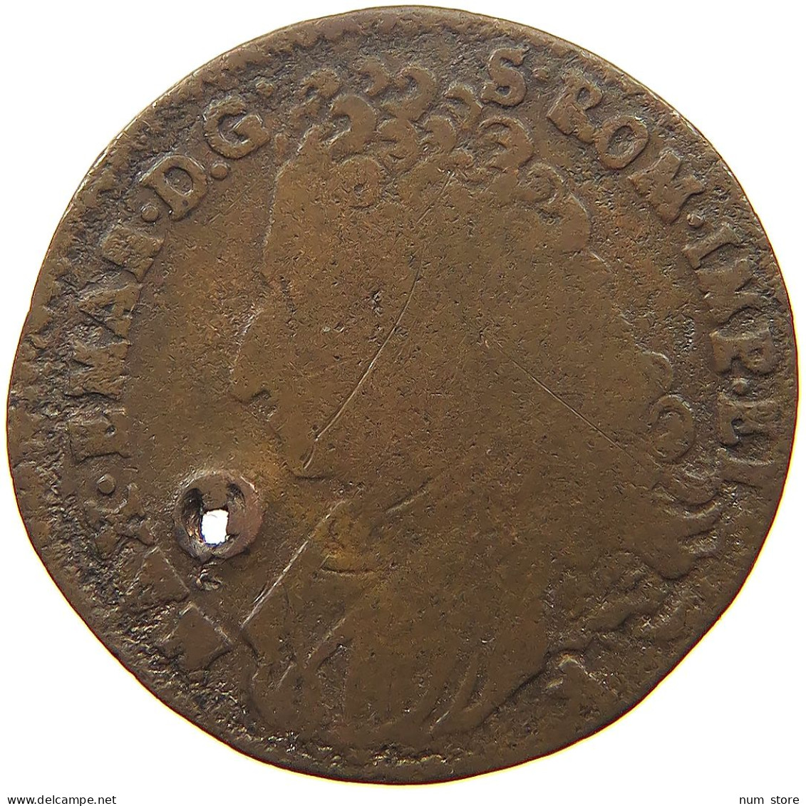 SPANISH NETHERLANDS NAMUR LIARD 1712 Maximilian Emanuel Von Bayern 1711-1714 #s053 0325 - 1556-1713 Spanische Niederlande