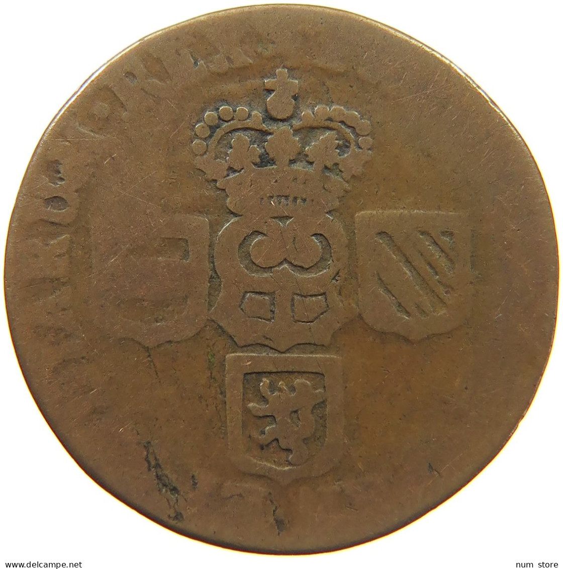 SPANISH NETHERLANDS LIARD 1710 FELIPE V. (1700-1724, 1724-1746) #c032 0655 - 1556-1713 Spanish Netherlands