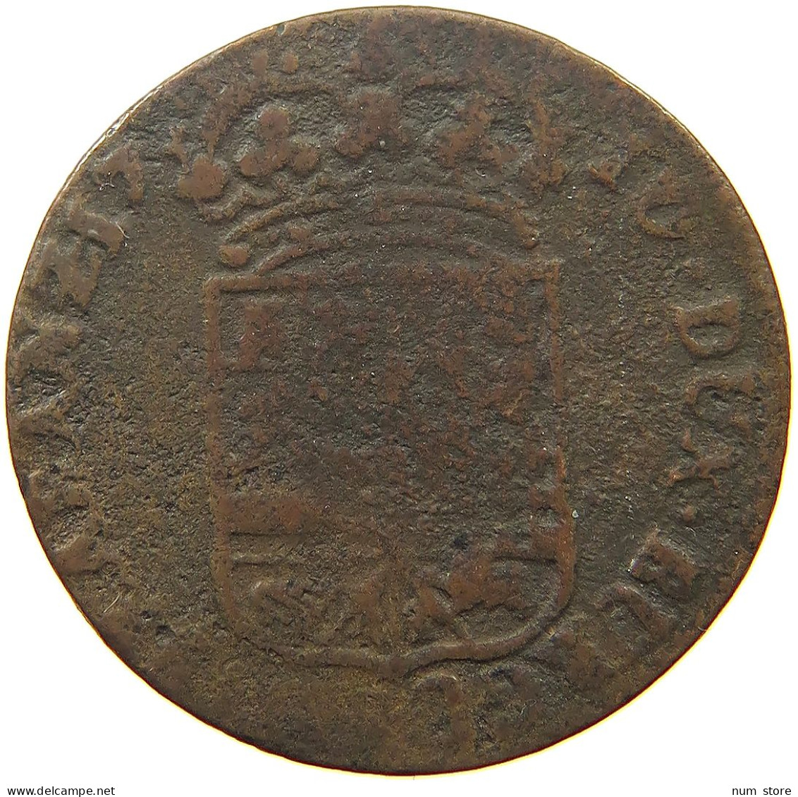 SPANISH NETHERLANDS LIARD 1710 FELIPE V. (1700-1724, 1724-1746) #s053 0353 - 1556-1713 Paesi Bassi Spagnoli