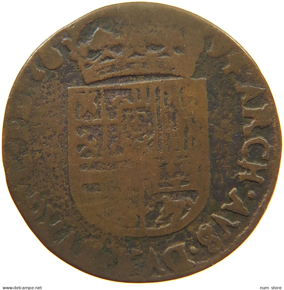 SPANISH NETHERLANDS LIARD 1694 CARLOS II (1665-1700) #c032 0641 - 1556-1713 Paesi Bassi Spagnoli