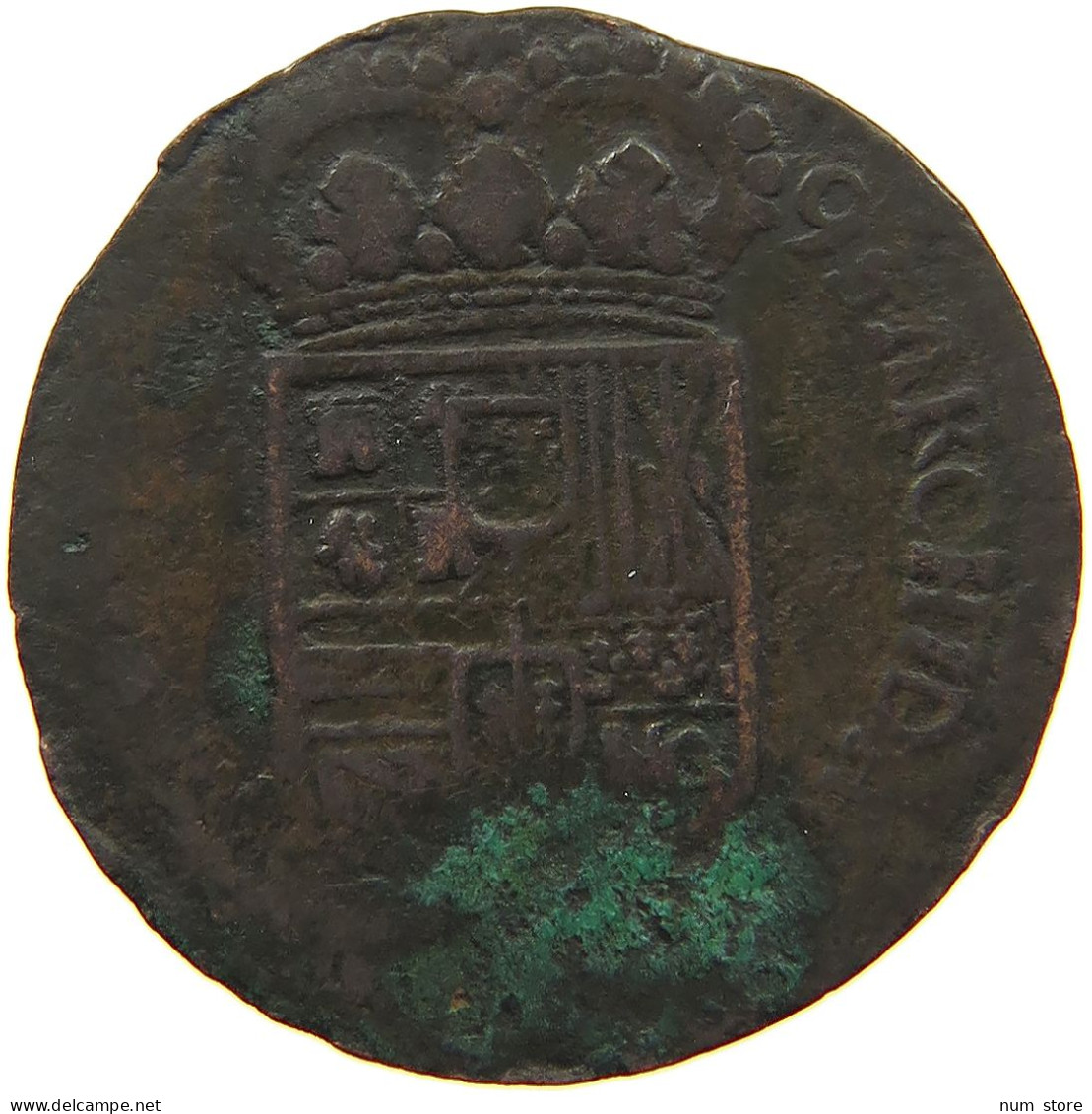 SPANISH NETHERLANDS LIARD 1695 CARLOS II (1665-1700) #s056 0409 - 1556-1713 Spanish Netherlands