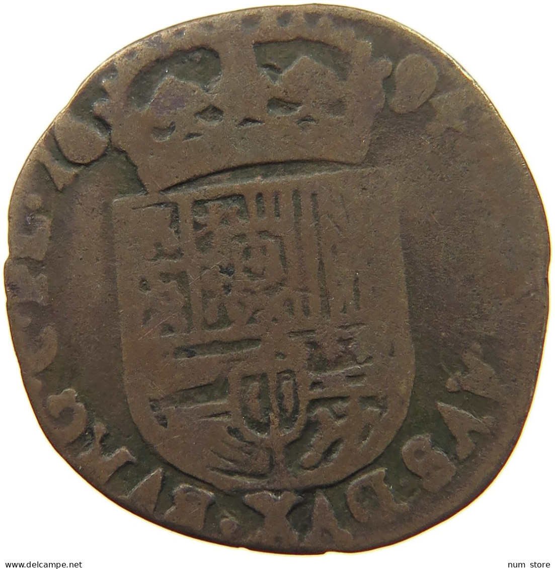 SPANISH NETHERLANDS LIARD 1694 CARLOS II (1665-1700) #c080 0751 - 1556-1713 Spanische Niederlande