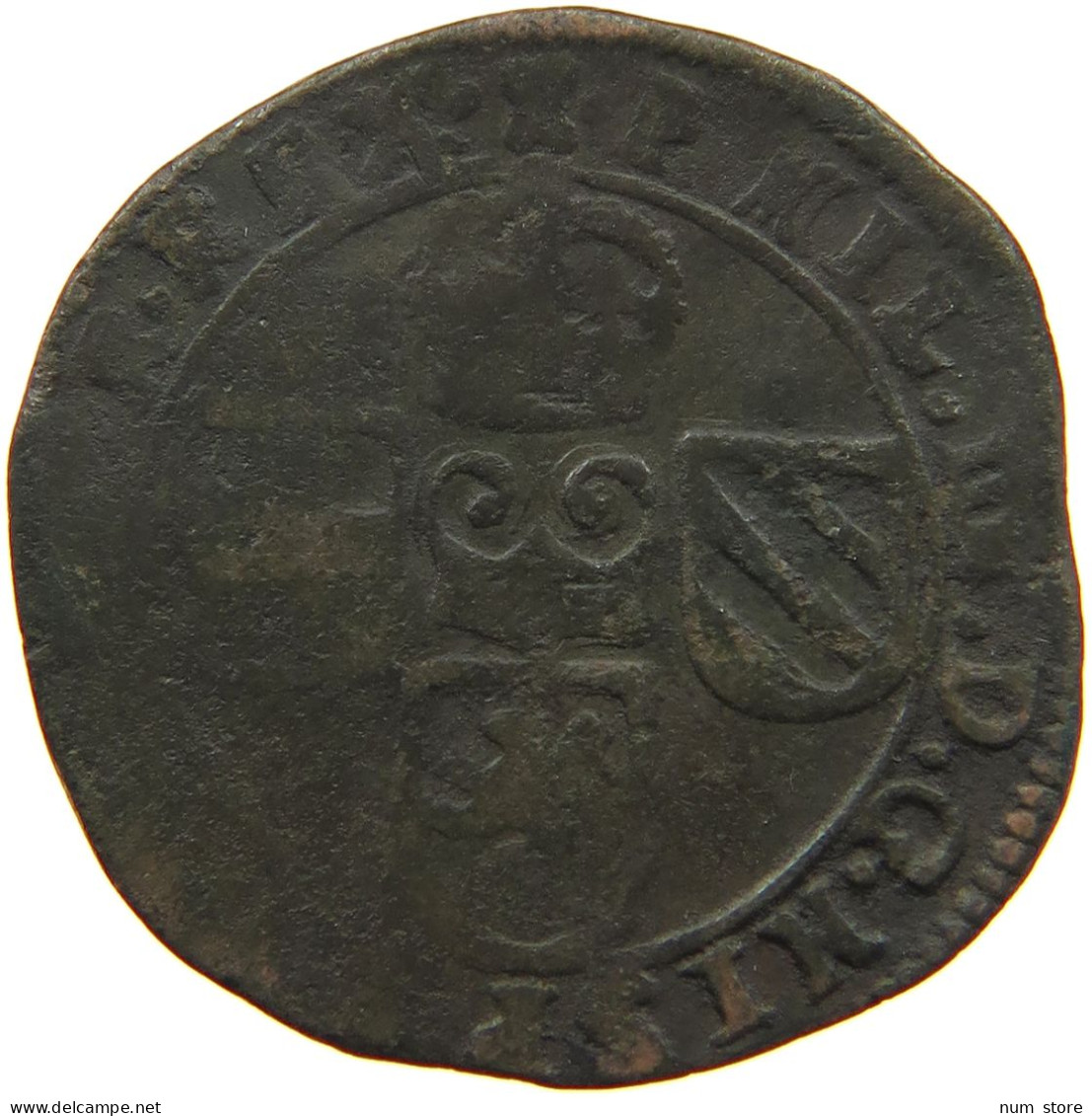 SPANISH NETHERLANDS LIARD 1664 FELIPE IV. 1621-1665 #t137 0217 - 1556-1713 Spanische Niederlande