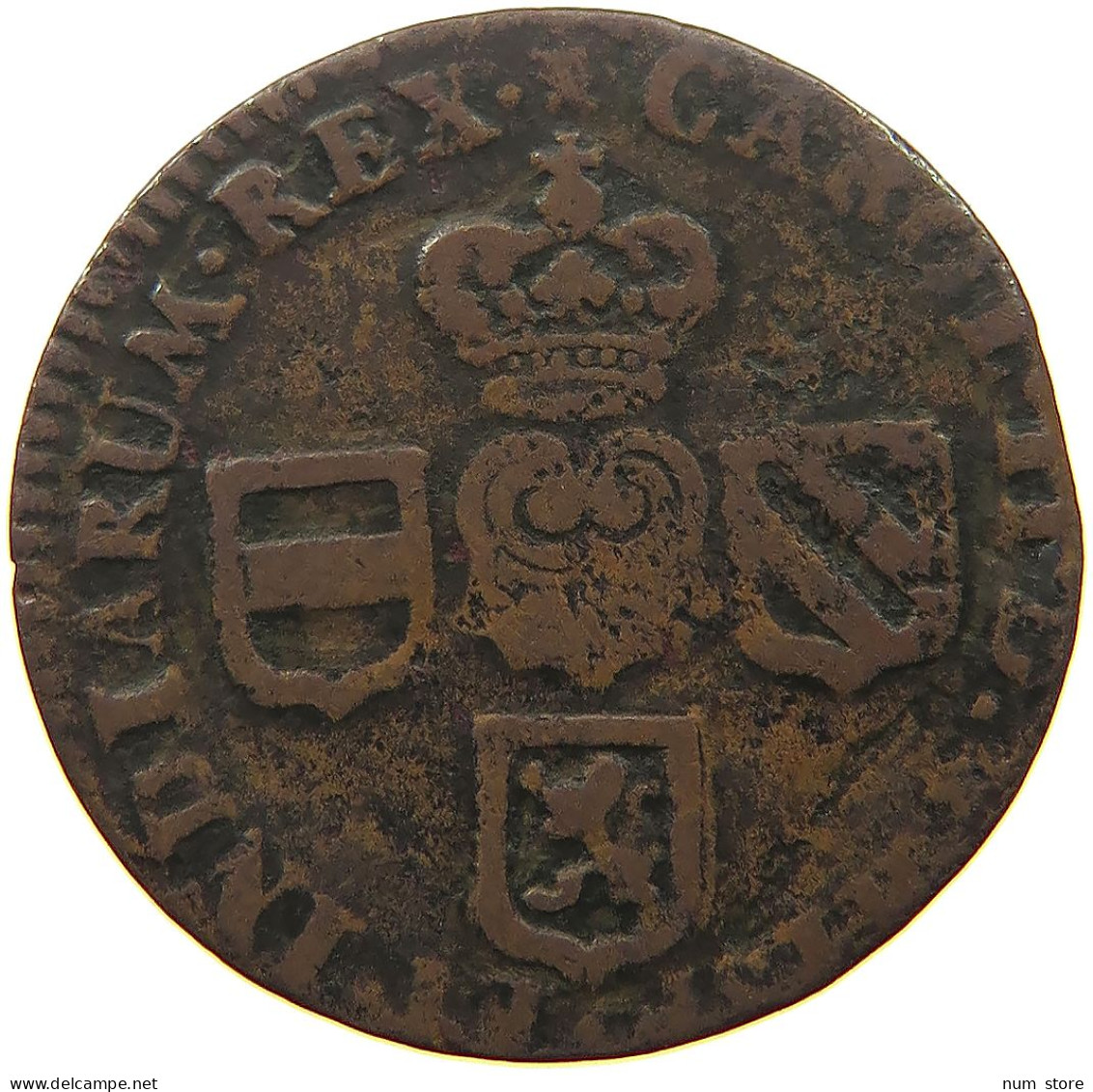 SPANISH NETHERLANDS LIARD 1692 CARLOS II (1665-1700) #s053 0355 - 1556-1713 Spanish Netherlands