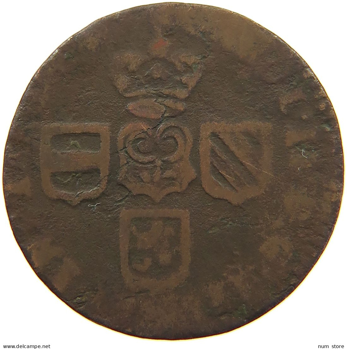 SPANISH NETHERLANDS LIARD 1692 CARLOS II (1665-1700) #s056 0407 - 1556-1713 Pays-Bas Espagols