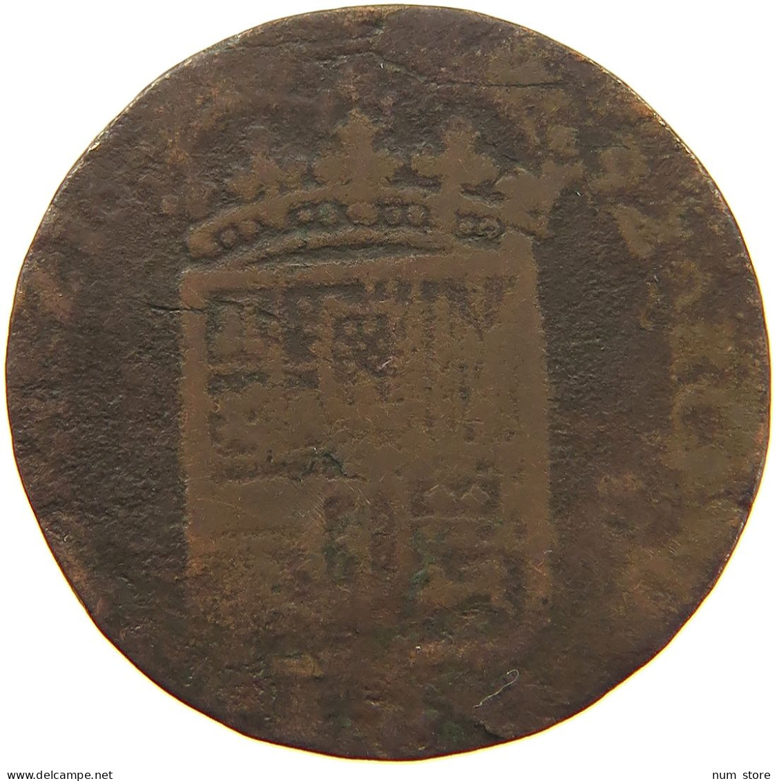 SPANISH NETHERLANDS LIARD 1692 CARLOS II (1665-1700) #s056 0407 - 1556-1713 Pays-Bas Espagols