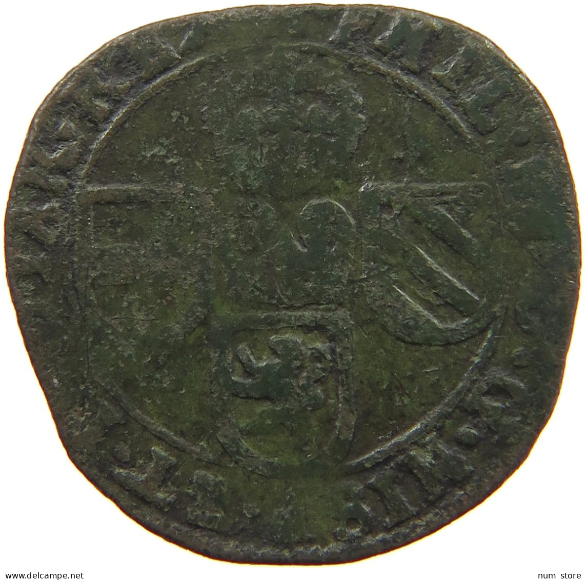 SPANISH NETHERLANDS LIARD 1655 FELIPE IV. 1621-1665 #t137 0221 - 1556-1713 Pays-Bas Espagols