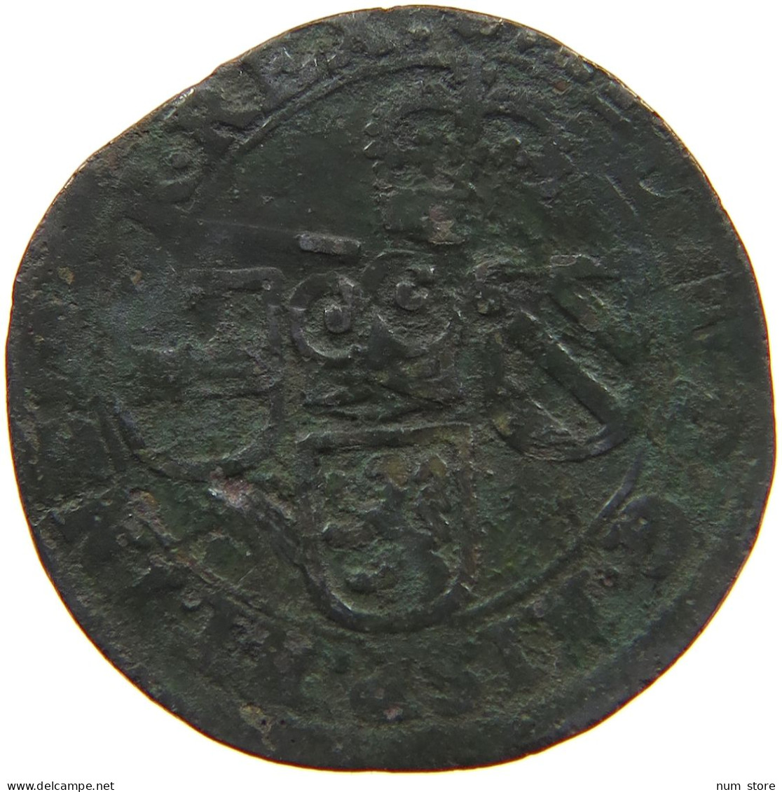 SPANISH NETHERLANDS LIARD 1661 FELIPE IV. 1621-1665 DOUBLE STRUCK #t137 0219 - 1556-1713 Paesi Bassi Spagnoli