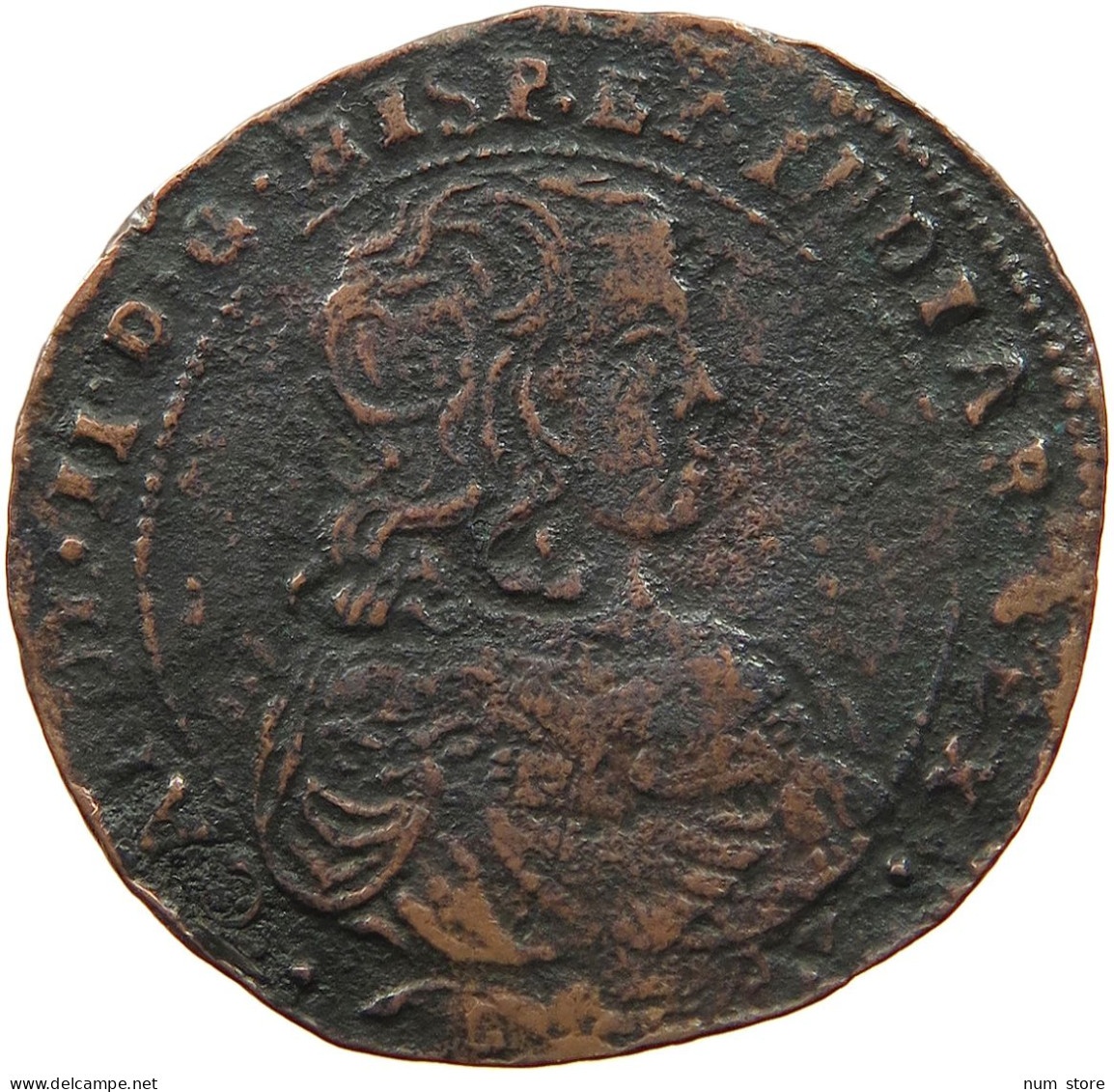SPANISH NETHERLANDS JETON 1671 CARLOS II (1665-1700) BRUXELLES #t065 0007 - 1556-1713 Países Bajos Españoles
