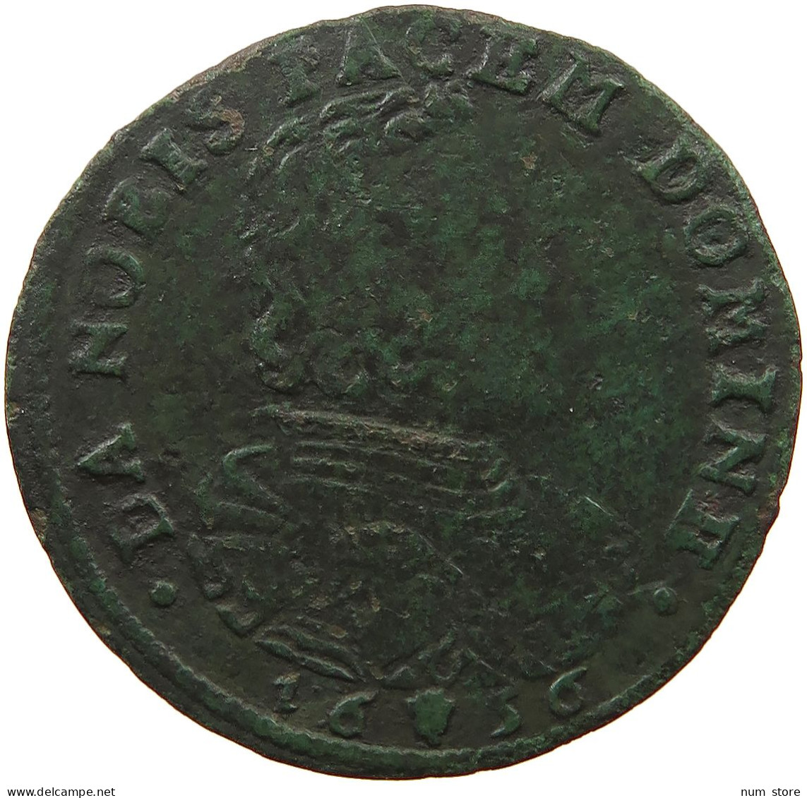 SPANISH NETHERLANDS JETON 1656 FELIPE IV. 1621-1665 #t149 0421 - 1556-1713 Spanish Netherlands