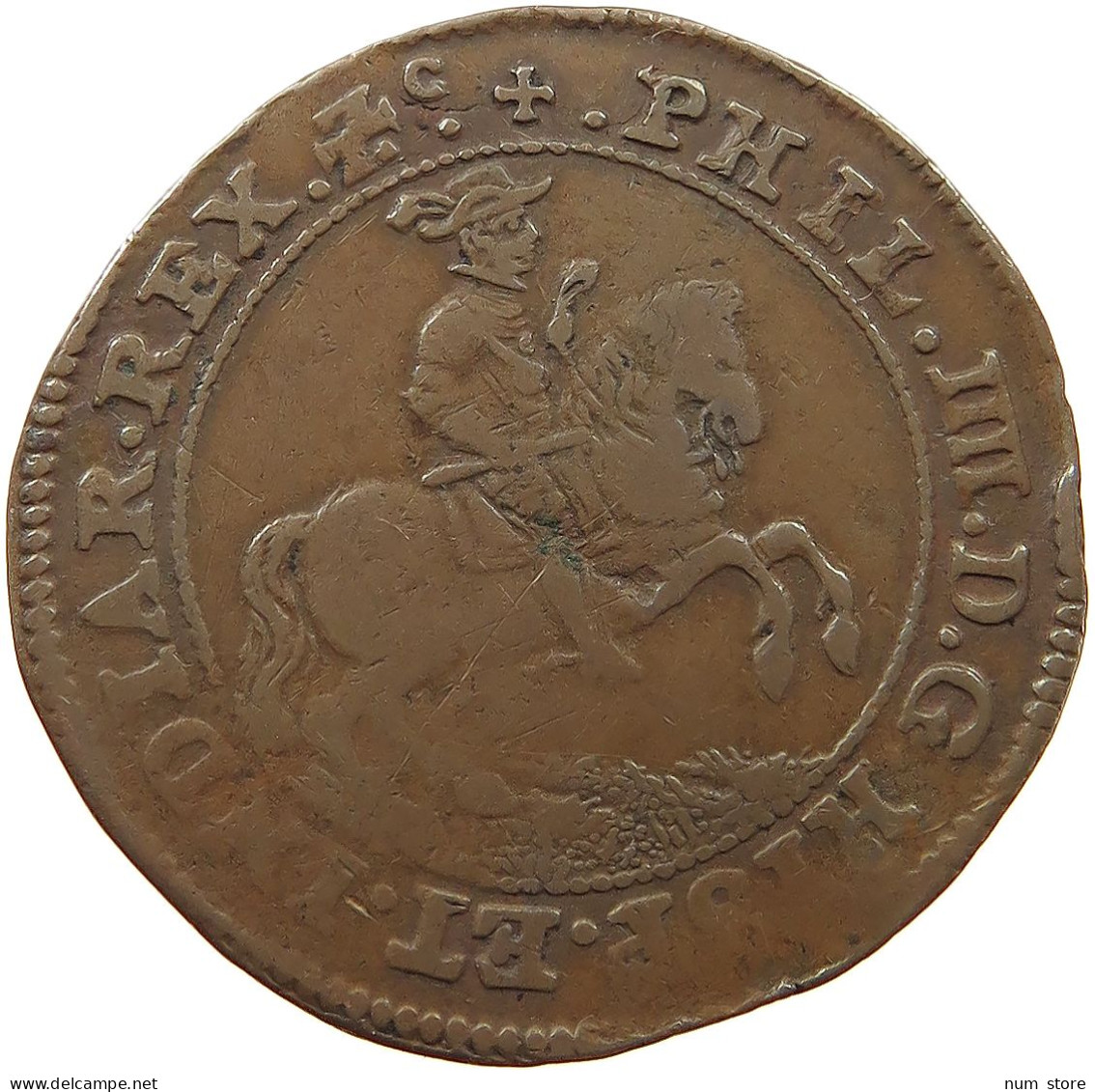 SPANISH NETHERLANDS JETON 1657 FELIPE IV. 1621-1665 #t100 0005 - 1556-1713 Spanish Netherlands