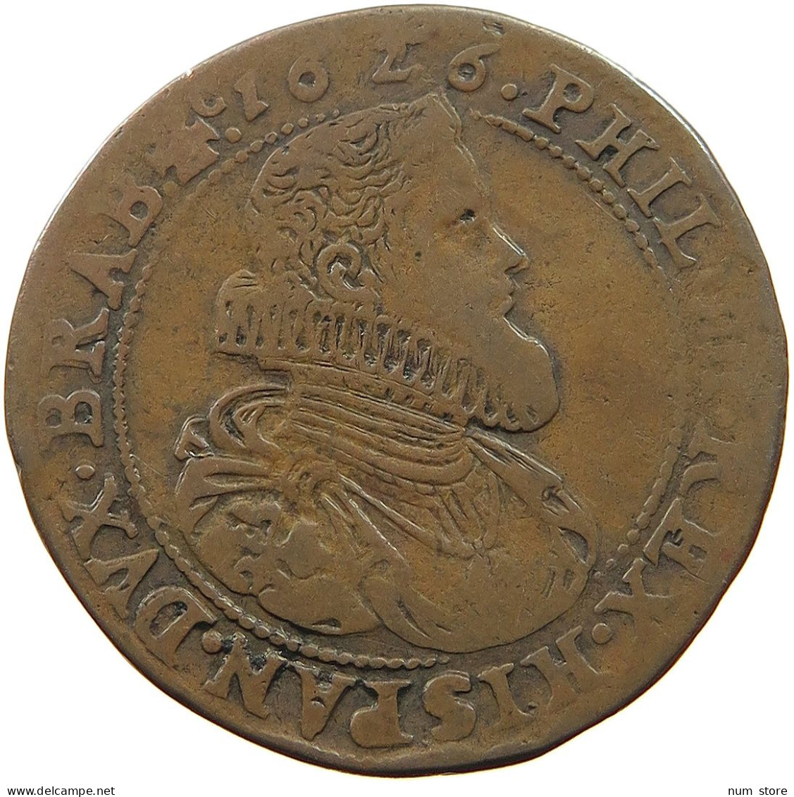 SPANISH NETHERLANDS JETON 1626 FELIPE IV. 1621-1665 BRABANT #t065 0013 - 1556-1713 Spanish Netherlands