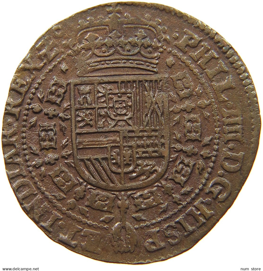 SPANISH NETHERLANDS JETON 1646 FELIPE IV. 1621-1665 Brussel #t109 0067 - 1556-1713 Spanish Netherlands