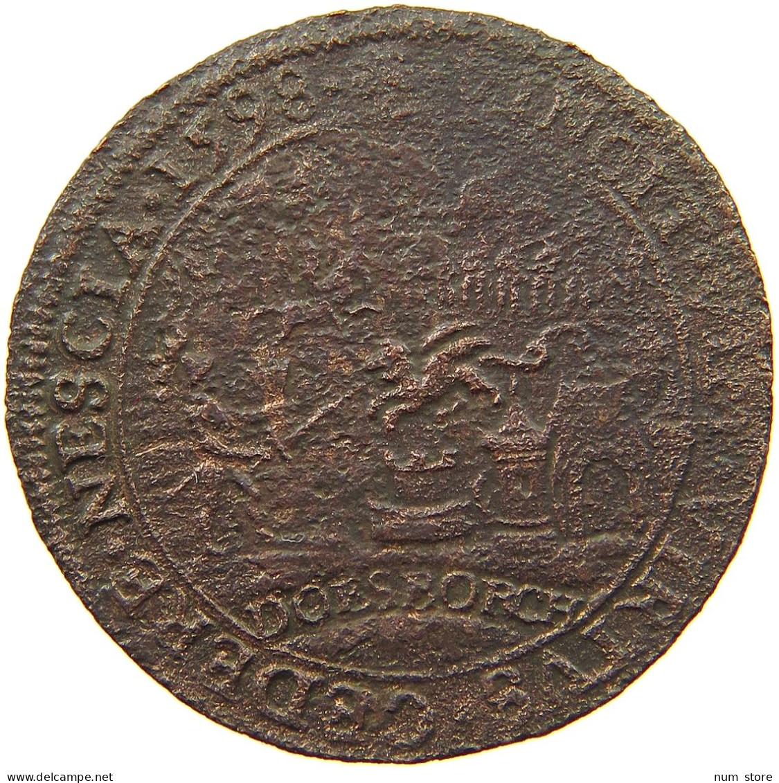 SPANISH NETHERLANDS JETON 1598 JETON 1598 DORDRECHT #t149 0397 - 1556-1713 Spanische Niederlande