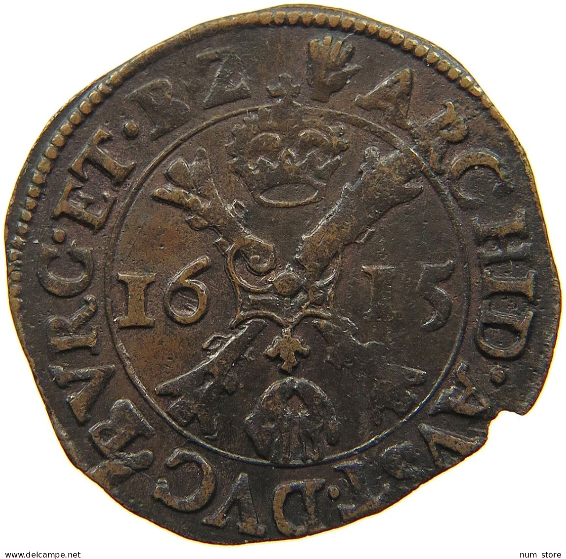 SPANISH NETHERLANDS GIGOT LIARD 1615 Albert & Isabella (1598-1621) #t109 0107 - 1556-1713 Spanish Netherlands