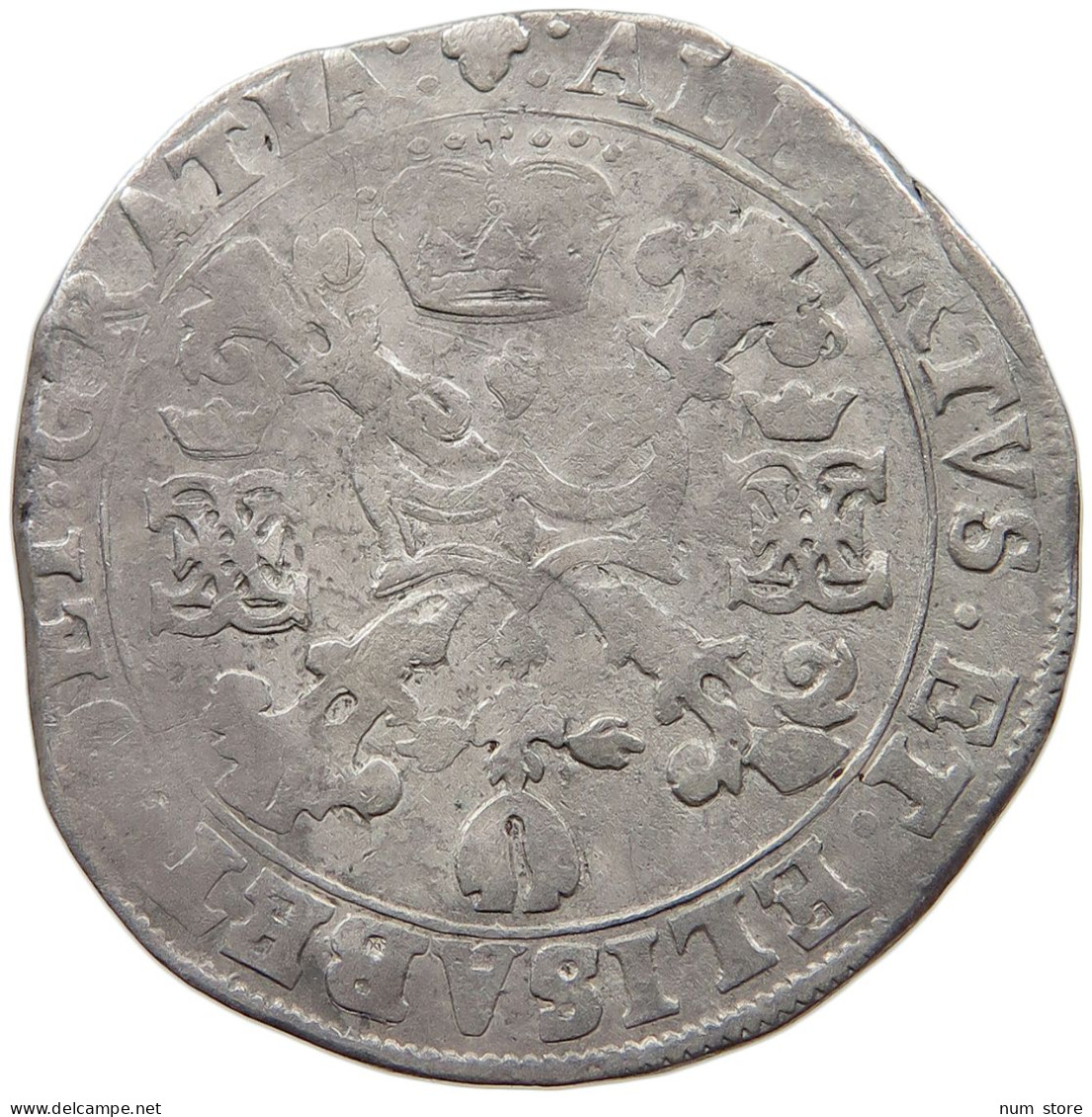 SPANISH NETHERLANDS BRABANT 1/2 PATAGON N.D. Albert & Isabella #t118 0003 - 1556-1713 Spanische Niederlande