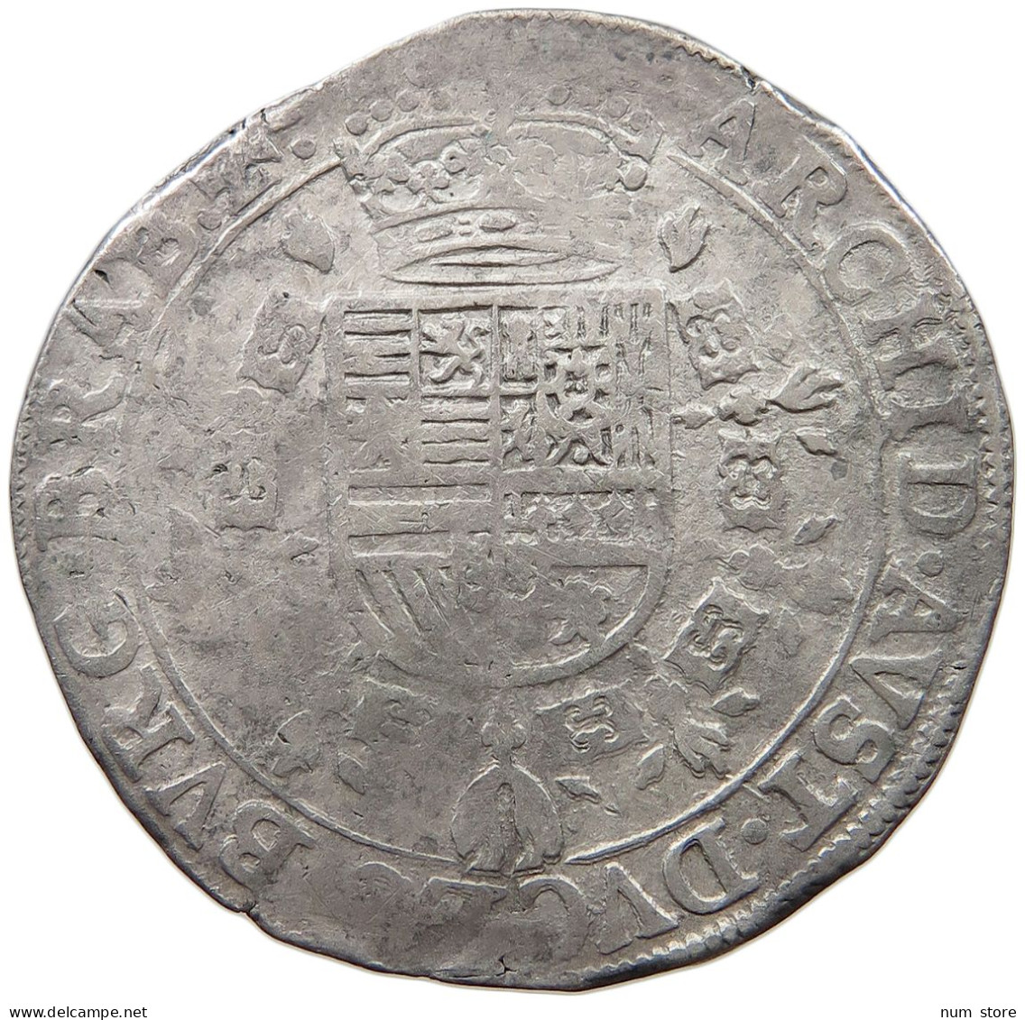 SPANISH NETHERLANDS BRABANT 1/2 PATAGON N.D. Albert & Isabella #t118 0003 - 1556-1713 Spanische Niederlande