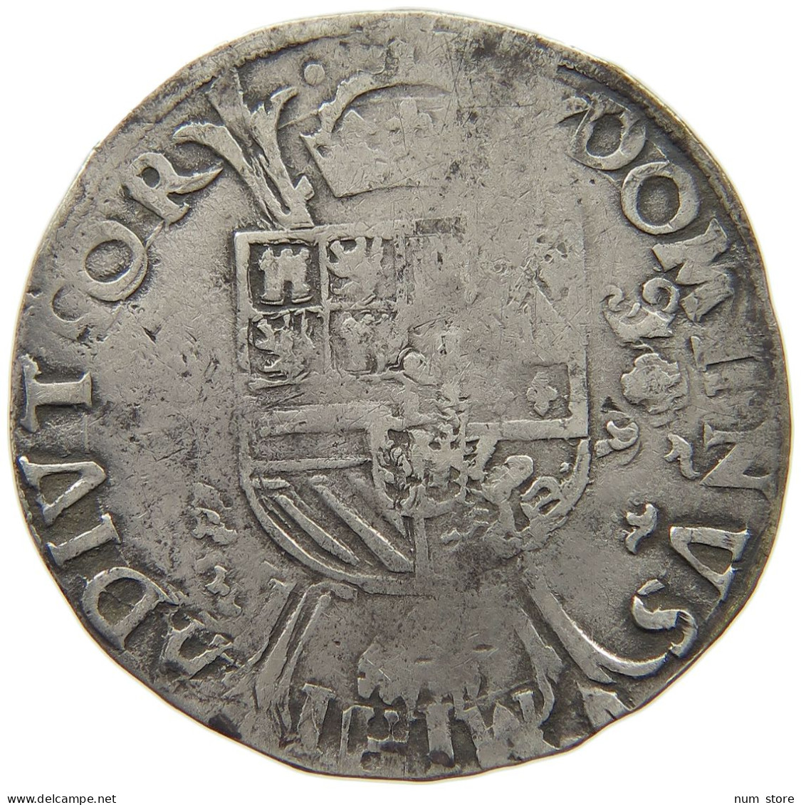 SPANISH NETHERLANDS 1/5 PHILIPSDAALDER  FELIPE II. 1556-1598 DOUBLE STRUCK #t155 0267 - Spanische Niederlande